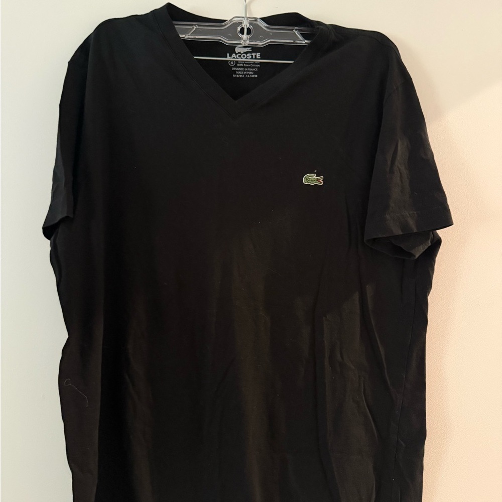 Lacoste Men's Black Short Sleeve Tee